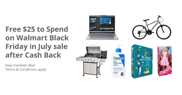 LAST DAY! Get a FREE $25.00 to spend from WalMart and TopCashBack!