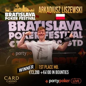 Arkadiusz Liszewski Wins Mystery Bounty at partypoker Grand Prix Bratislava