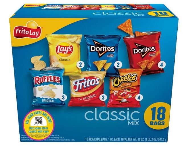 Frito-Lay 18-Count Multipack Chips Just $8.54 Per Box! Just 47¢ Per Single Bag!