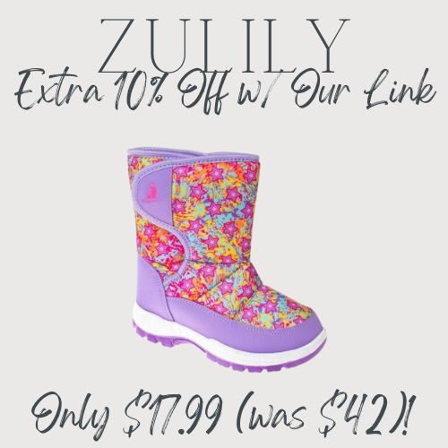 CUTE Kids’ Snow Boots On Sale | ONLY $17.99 (was $42) Using Our Link!