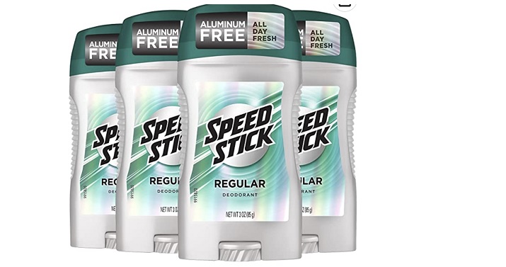 Speed Stick Men’s Deodorant, Regular, 3 Ounce, 4 Pack – Just $2.08!