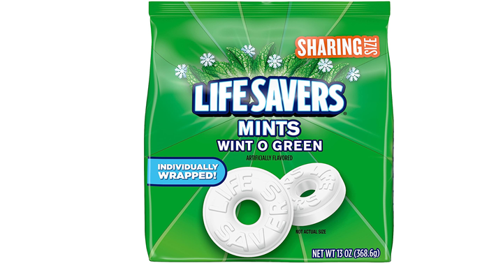 LIFE SAVERS Wint-O-Green Breath Mints Hard Candy, Sharing Size, 13 oz Bag – Just $3.25!