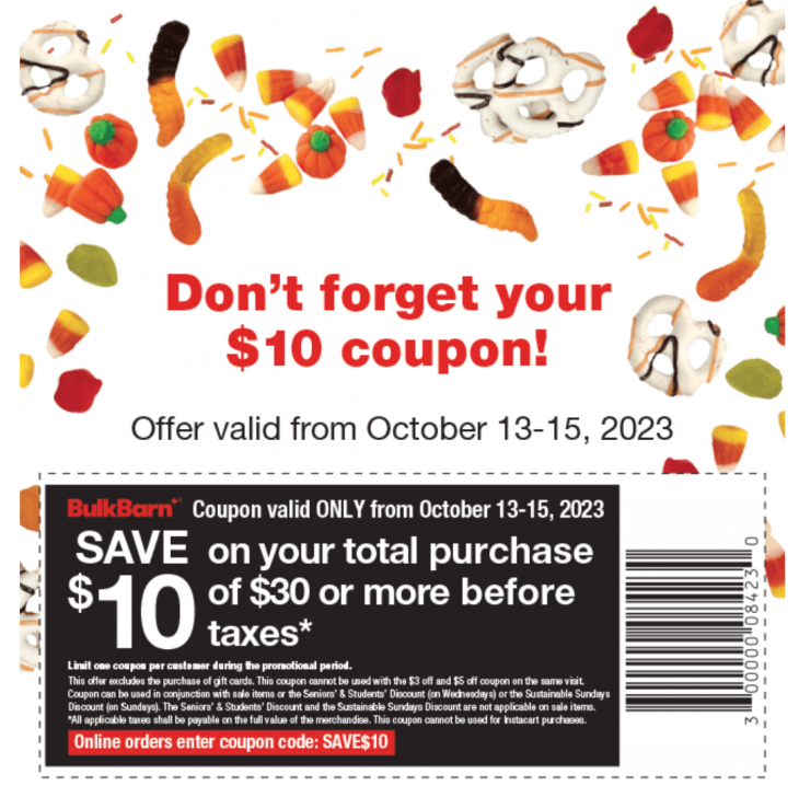 Bulk Barn Canada Coupons and Flyer Deals: Save $10 Off Your $30 Purchase with Coupons + 25% off Select Items