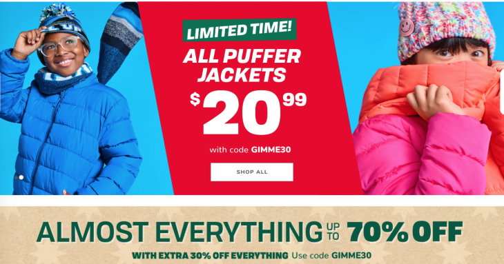 <div>The Children’s Place & Gymboree Canada Sale: Save up to 70% off + Extra 30% + All Puffer Jackets $20.99 + More Deals</div>
