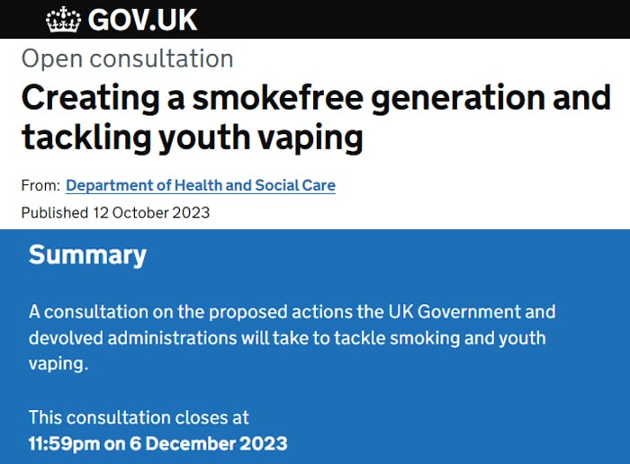 <div>UK Government Smoking & Vaping Consultation 2023 – Get Your Voice Heard!!</div>