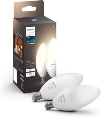 Philips Hue 40W White LED Smart Candle, Pack of 2 Only $17.99