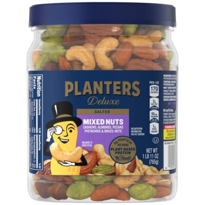PLANTERS Deluxe Mixed Nuts, 27oz. Container Only $7.11