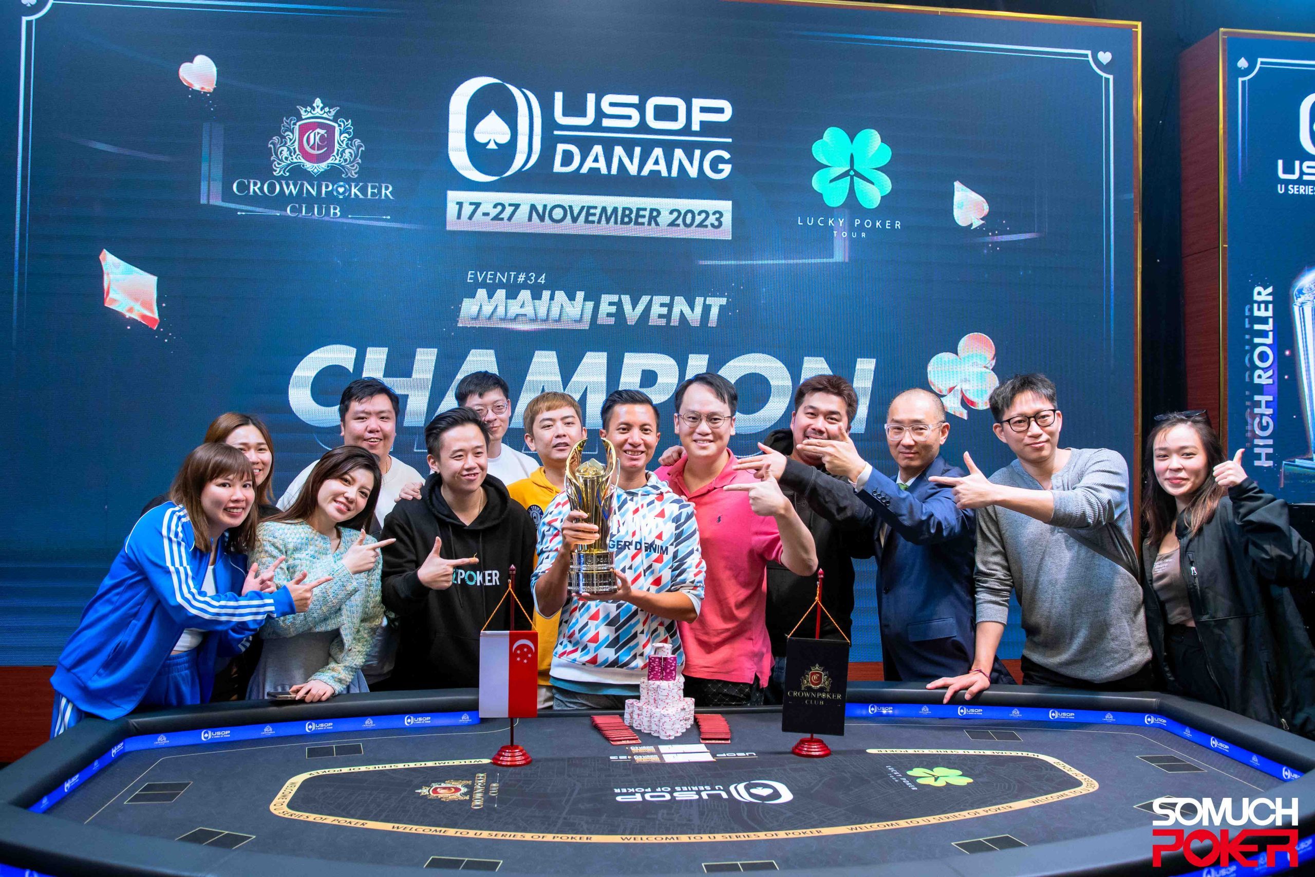 The Naing đến từ Singapore đăng quang ngôi vô địch USOP Danang Main Event