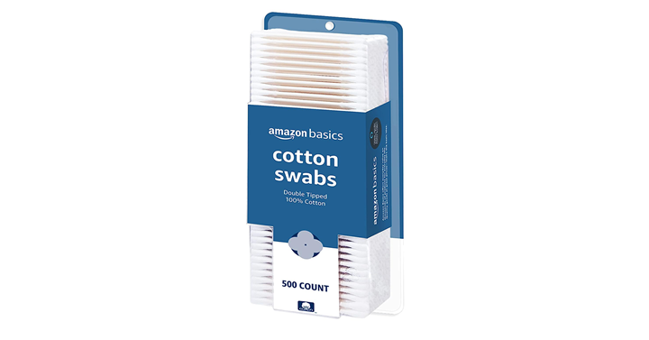 Amazon Basics Cotton Swabs, 500 count, 1-Pack – Just $2.26!
