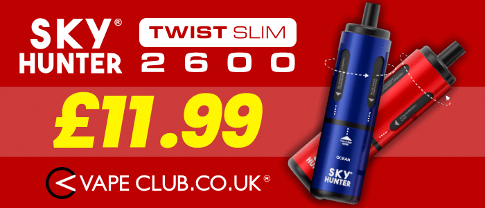 Vape Deal!! Sky Hunter 2600 Puff Twist Slim – £11.99!