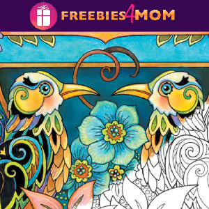 🦩Free Printable Adult Coloring: Birds and Blossoms
