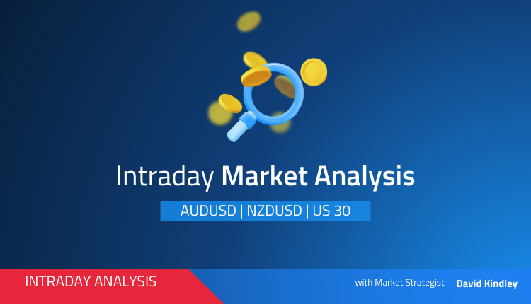 Intraday Analysis – Double Top Drop for the Dow 30