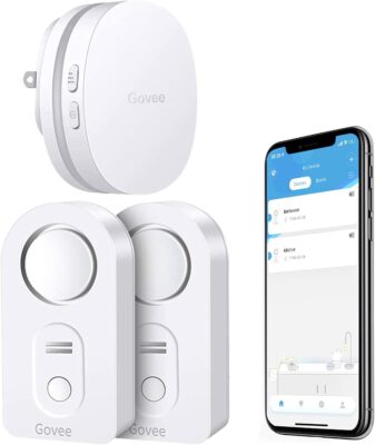 Govee WiFi Water Sensor 2 Pack, 100dB Adjustable Alarm and App Notifications Only $19.71
