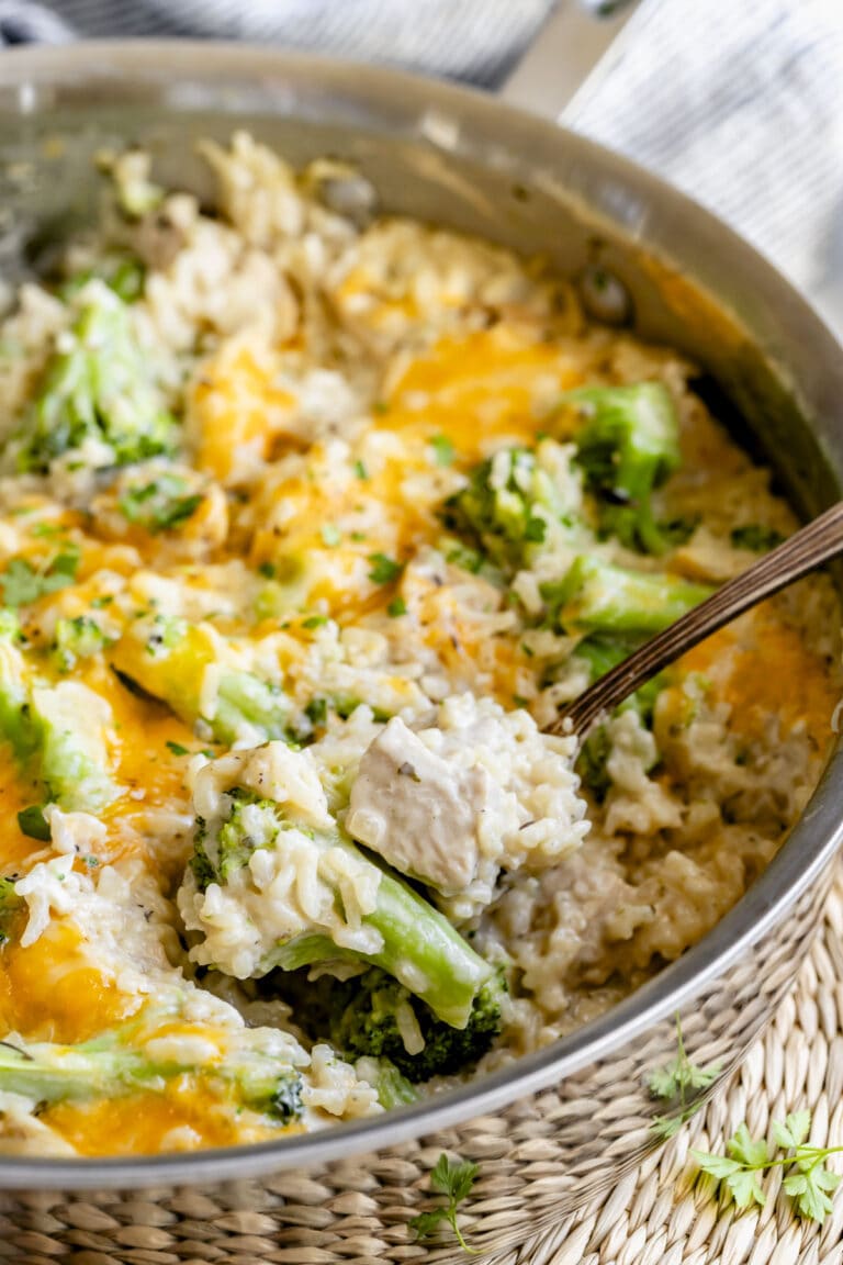 One Pan Chicken and Rice with Broccoli