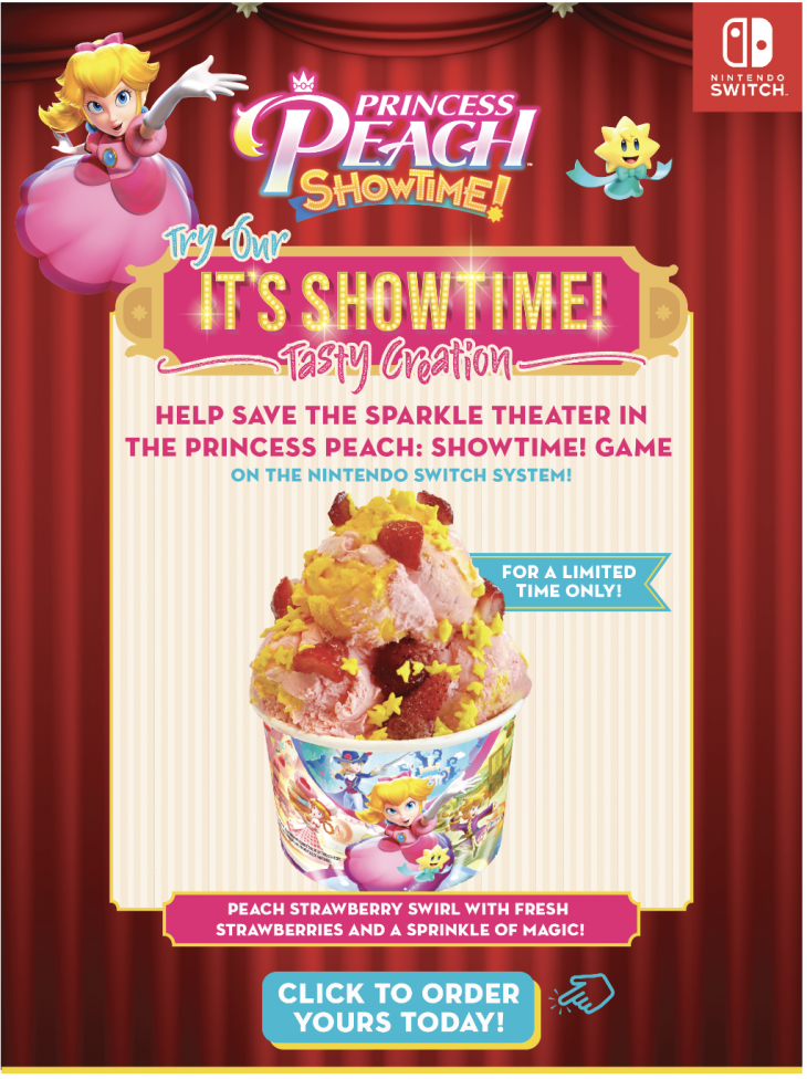 Marble Slab Creamery Canada: Try Limited Edition Princess Peach: It’s Showtime!