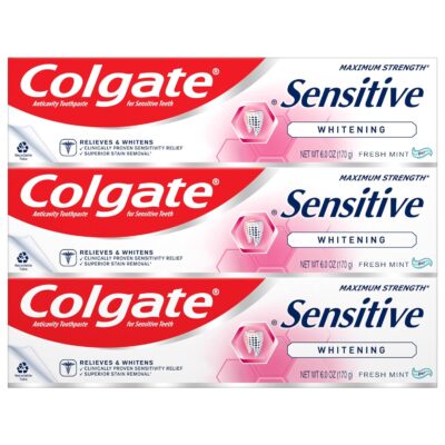 3-Pack 6-Oz Colgate Whitening Toothpaste for Sensitive Teeth Only $5.84