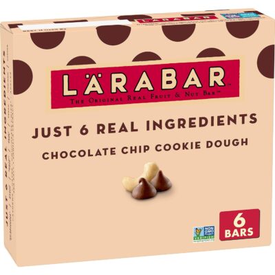 Larabar Chocolate Chip Cookie Dough, Gluten Free Vegan Fruit Nut Bars, 6 ct Only $3.82